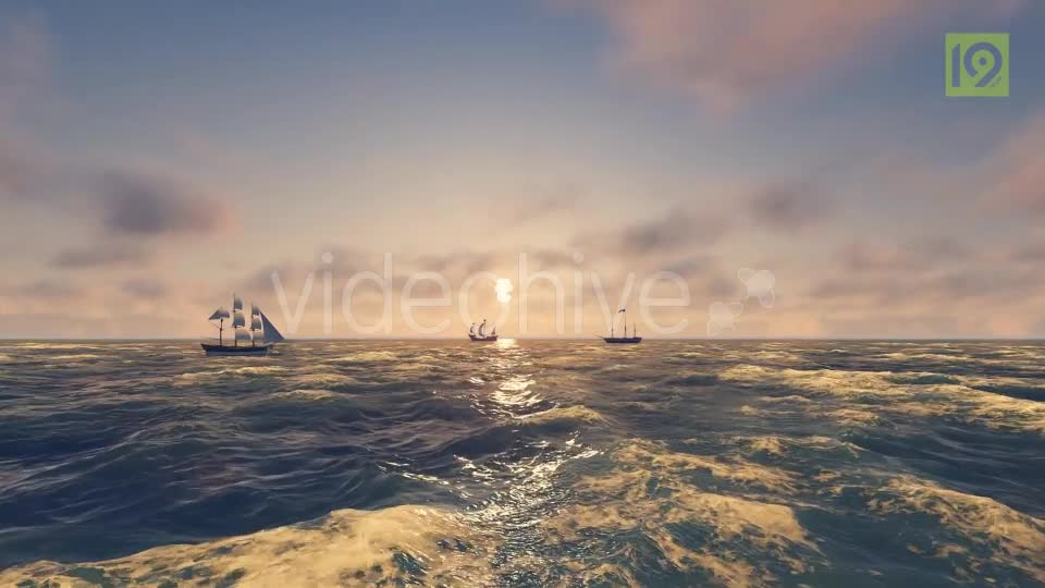 Sailing Ship In An Ocean Videohive 19955859 Motion Graphics Image 1