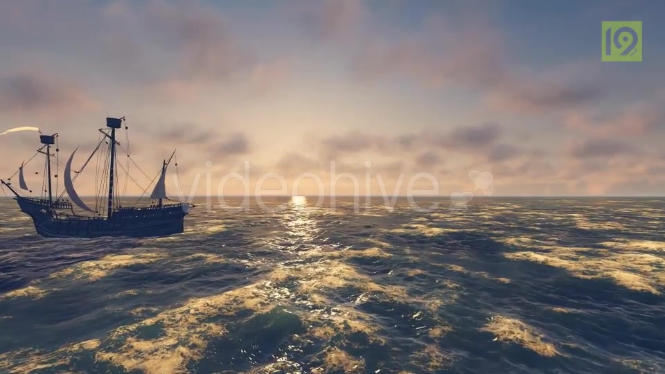 Sailing Ship In An Ocean Videohive 19955859 Motion Graphics Image 8