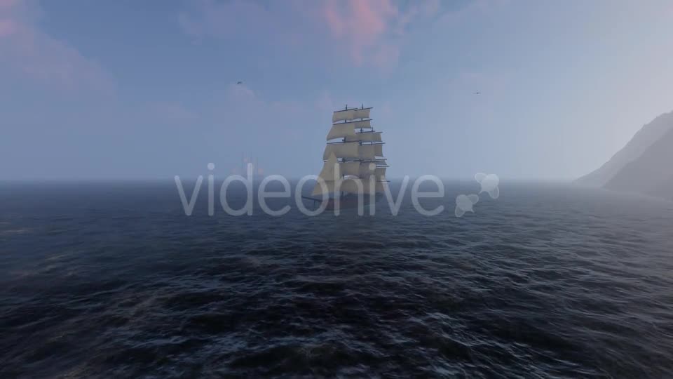 Sailing Ship with Fog Videohive 21395245 Motion Graphics Image 1