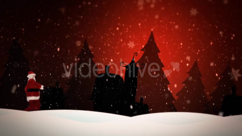 Santa Claus Walking in Snow Covered Field Videohive 18664766 Motion Graphics Image 2