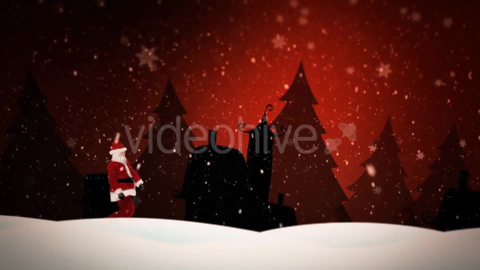 Santa Claus Walking in Snow Covered Field Videohive 18664766 Motion Graphics Image 3