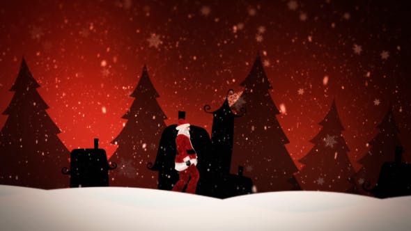 Santa Claus Walking in Snow Covered Field - Download Videohive 18664766