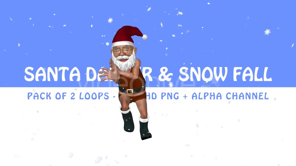 Santa Dancer & Snow Fall Pack of 2 Videohive 9854152 Motion Graphics Image 4