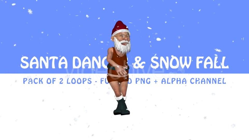 Santa Dancer & Snow Fall Pack of 2 Videohive 9854152 Motion Graphics Image 5