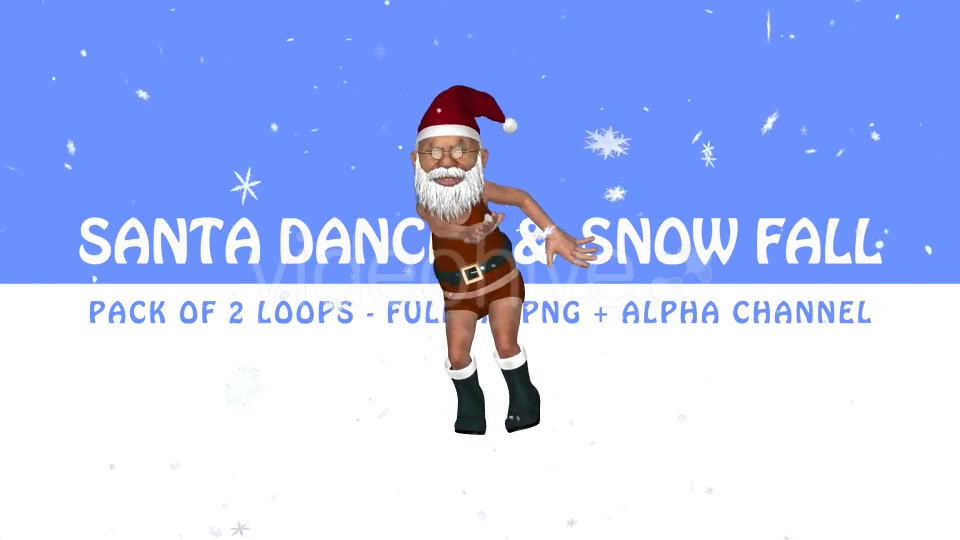 Santa Dancer & Snow Fall Pack of 2 Videohive 9854152 Motion Graphics Image 6