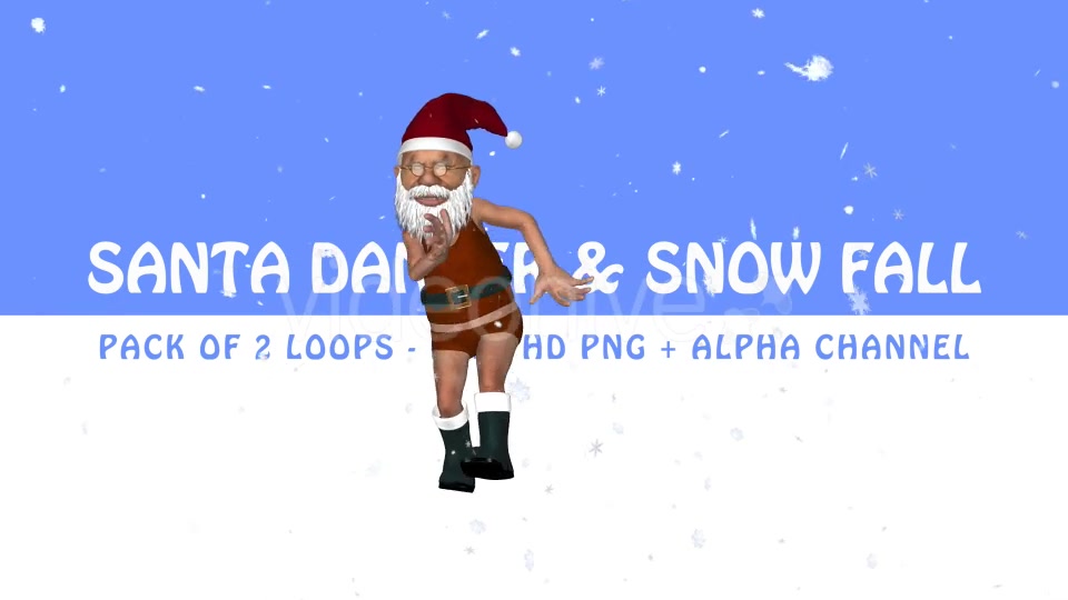 Santa Dancer & Snow Fall Pack of 2 Videohive 9854152 Motion Graphics Image 7