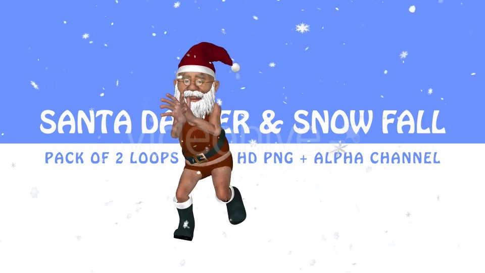 Santa Dancer & Snow Fall Pack of 2 Videohive 9854152 Motion Graphics Image 9