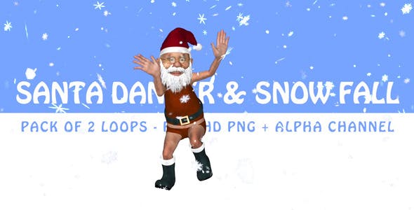 Santa Dancer & Snow Fall Pack of 2 - 9854152 Download Videohive