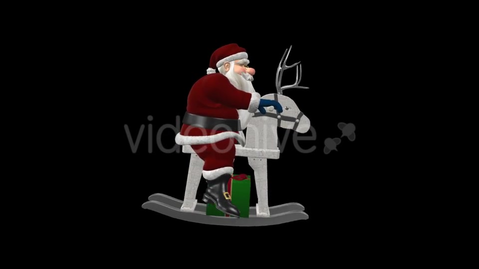 Santa Riding Wooden Reindeer Pack of 3 Videohive 9541742 Motion Graphics Image 10