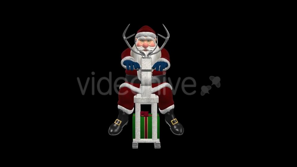 Santa Riding Wooden Reindeer Pack of 3 Videohive 9541742 Motion Graphics Image 7