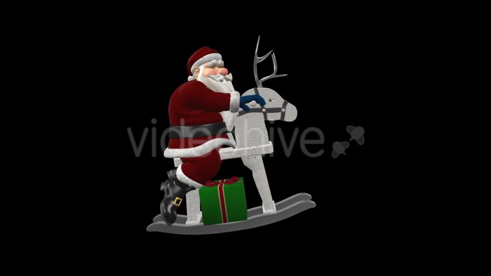 Santa Riding Wooden Reindeer Pack of 3 Videohive 9541742 Motion Graphics Image 8