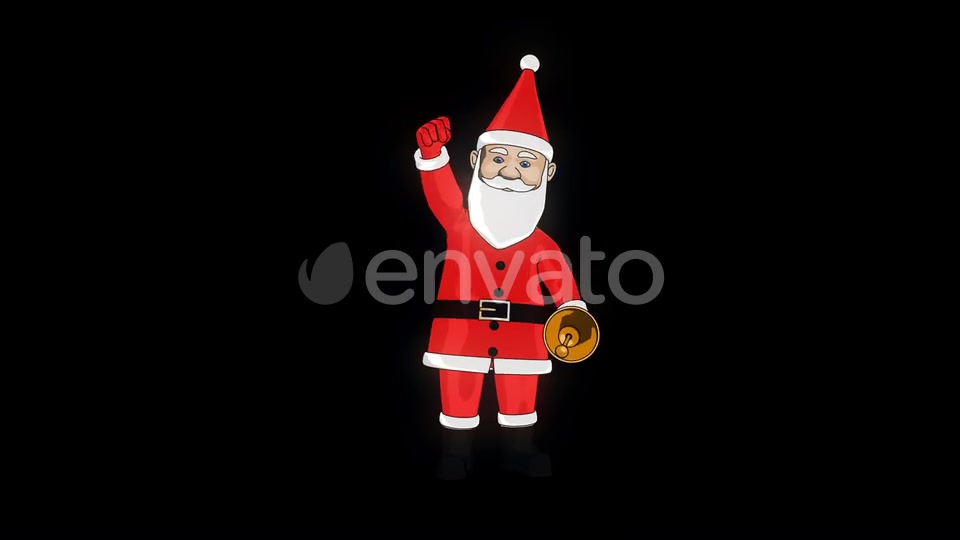 Santa Ringing Christmas Bell With Transparent Background Videohive 22841194 Motion Graphics Image 10