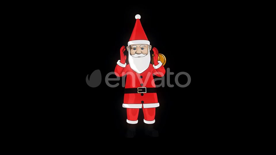 Santa Ringing Christmas Bell With Transparent Background Videohive 22841194 Motion Graphics Image 5