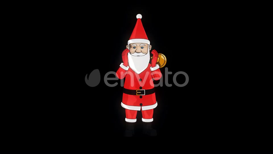 Santa Ringing Christmas Bell With Transparent Background Videohive 22841194 Motion Graphics Image 6