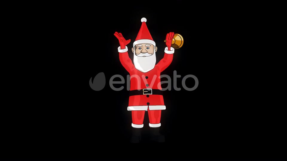 Santa Ringing Christmas Bell With Transparent Background Videohive 22841194 Motion Graphics Image 8