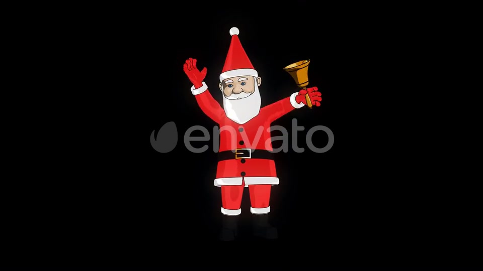 Santa Ringing Christmas Bell With Transparent Background Videohive 22841194 Motion Graphics Image 9