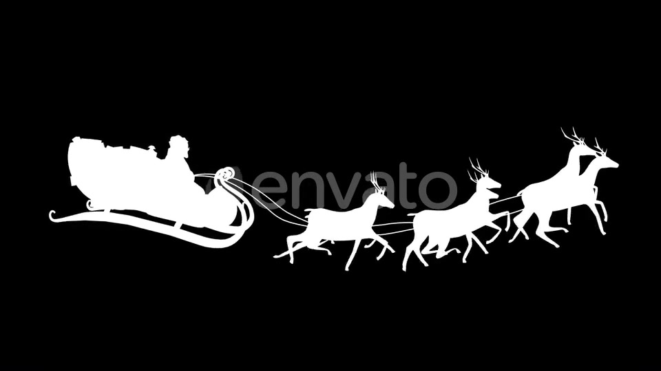 Santa Sleigh With Deers Seamless Loop Videohive 22750557 Motion Graphics Image 10