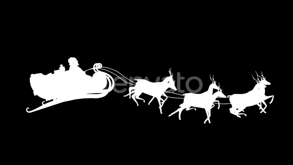 Santa Sleigh With Deers Seamless Loop Videohive 22750557 Motion Graphics Image 8