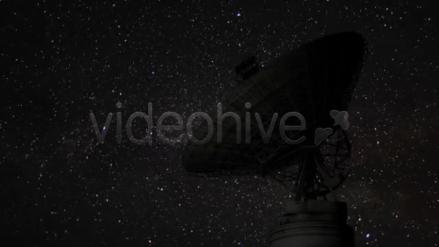 Satellite Dish Time Lapse on Night Sky Stars Videohive 4592857 Motion Graphics Image 1