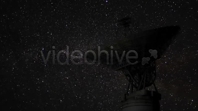 Satellite Dish Time Lapse on Night Sky Stars Videohive 4592857 Motion Graphics Image 3