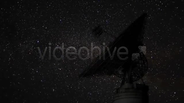 Satellite Dish Time Lapse on Night Sky Stars Videohive 4592857 Motion Graphics Image 4