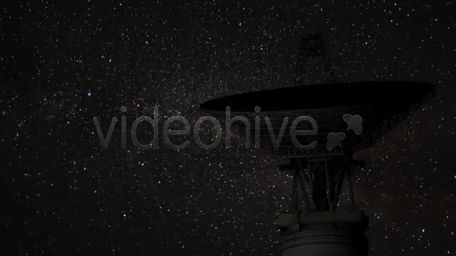 Satellite Dish Time Lapse on Night Sky Stars Videohive 4592857 Motion Graphics Image 5