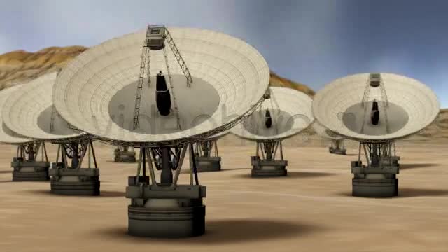 Satellite Technology Field in Desert Loop Videohive 4391663 Motion Graphics Image 1