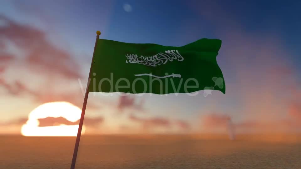 Saudi Arabia Flag and Walking Man Videohive 19501221 Motion Graphics Image 1