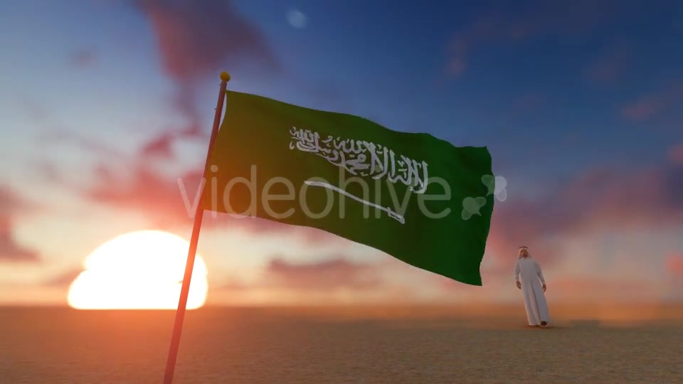 Saudi Arabia Flag and Walking Man Videohive 19501221 Motion Graphics Image 3