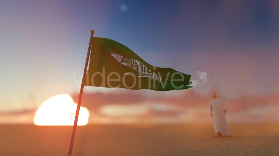 Saudi Arabia Flag and Walking Man Videohive 19501221 Motion Graphics Image 4