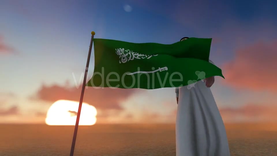 Saudi Arabia Flag and Walking Man Videohive 19501221 Motion Graphics Image 6