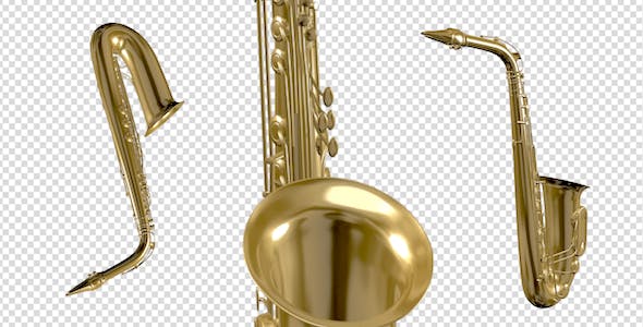 Saxophone Flying Over Screen Pack of 3 - 12231861 Download Videohive