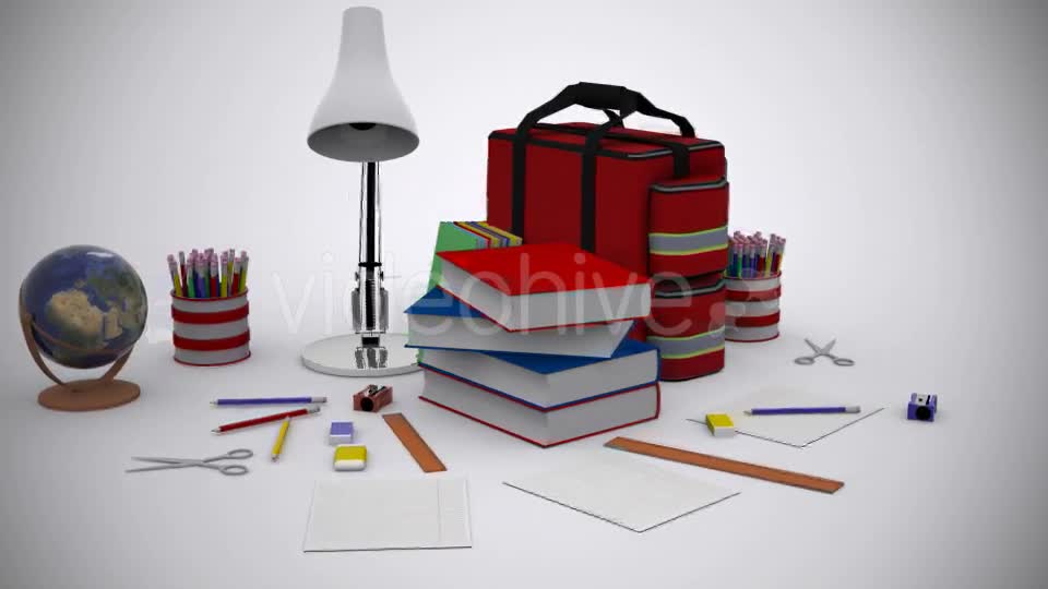 School Equipment Background Videohive 11856277 Motion Graphics Image 1