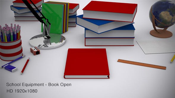 School Equipment Book Open - 12351874 Download Videohive