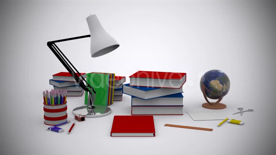 School Equipment Book Open Videohive 13443504 Motion Graphics Image 1