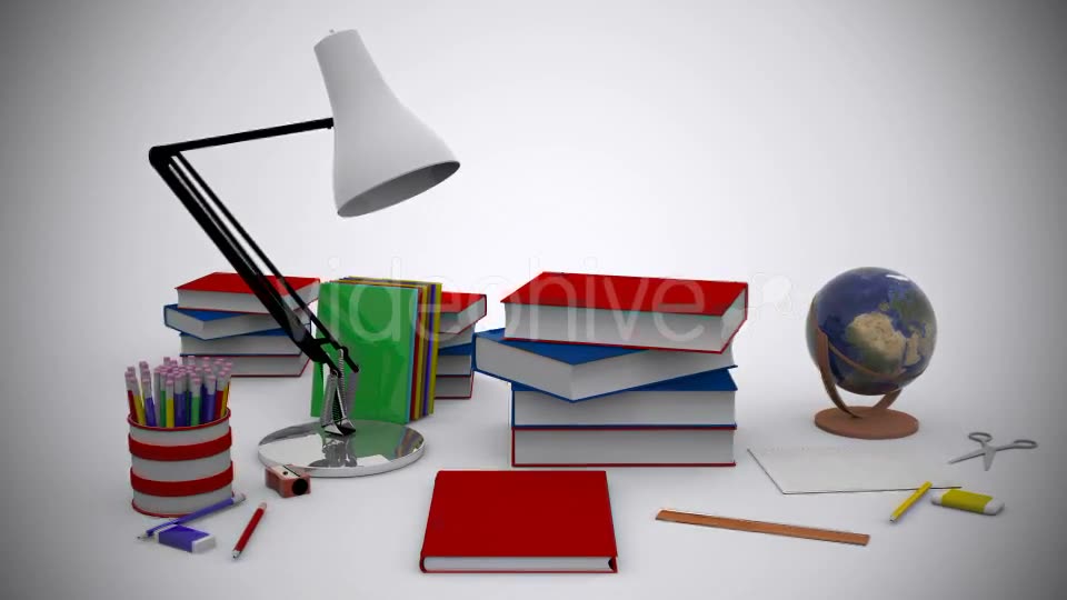 School Equipment Book Open Videohive 13443504 Motion Graphics Image 2