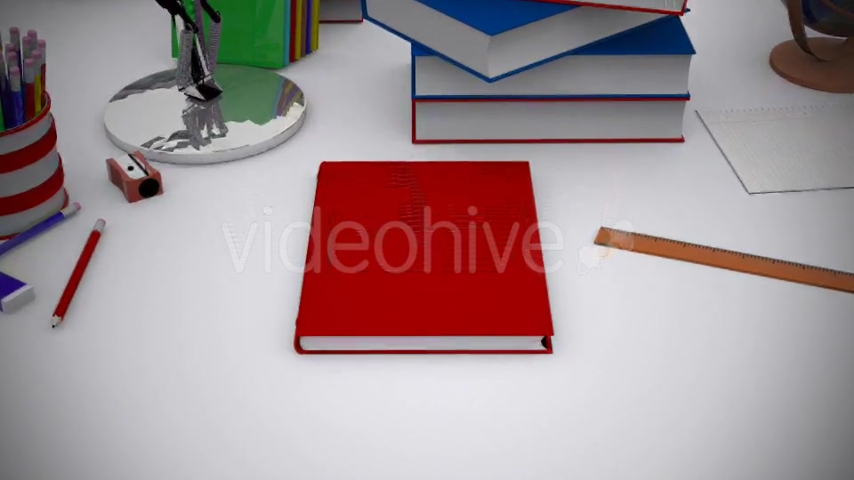 School Equipment Book Open Videohive 13443504 Motion Graphics Image 4