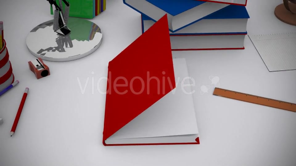 School Equipment Book Open Videohive 13443504 Motion Graphics Image 7