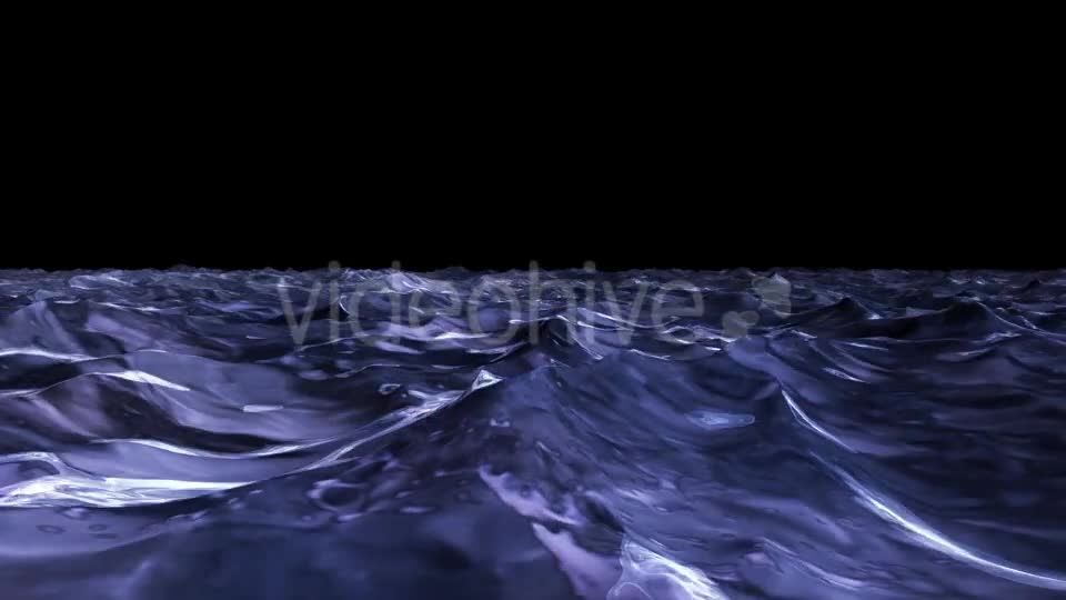Sea Water Night Time Waving Loop Videohive 18152413 Motion Graphics Image 1