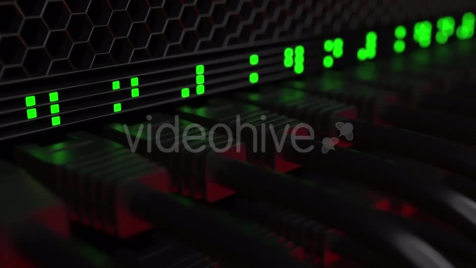 Server Cables and Blinking Lamps Videohive 20286185 Motion Graphics Image 1