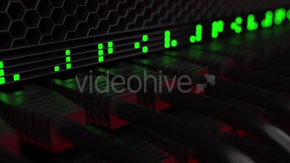 Server Cables and Blinking Lamps Videohive 20286185 Motion Graphics Image 2