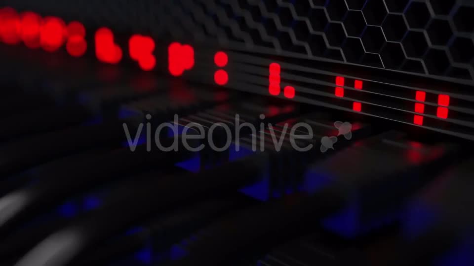 Server Connectors and Flashing Red Lamps Videohive 20286146 Motion Graphics Image 1
