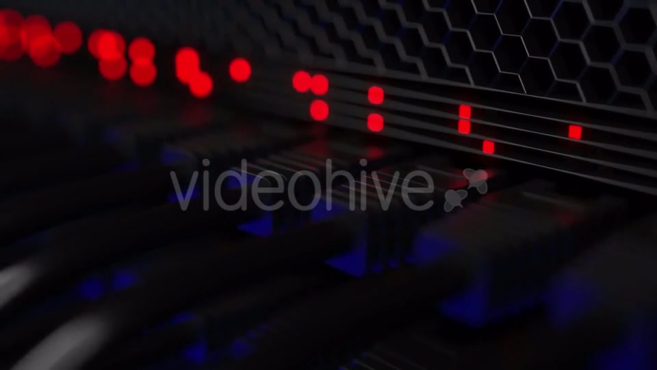 Server Connectors and Flashing Red Lamps Videohive 20286146 Motion Graphics Image 4