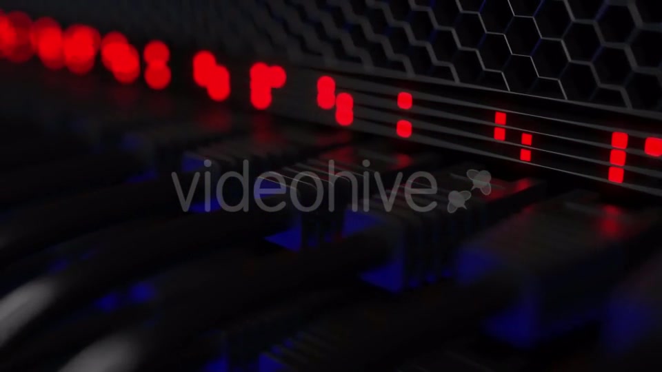 Server Connectors and Flashing Red Lamps Videohive 20286146 Motion Graphics Image 5
