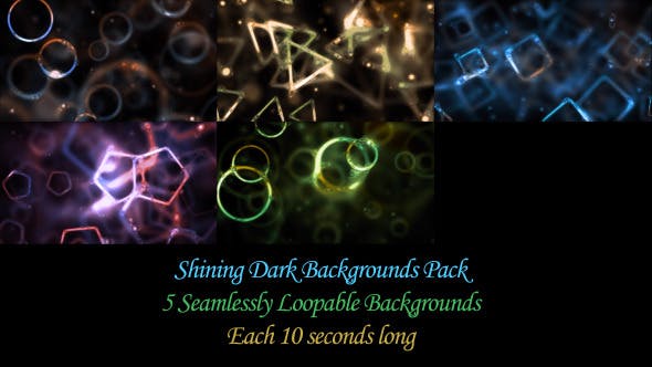 Shining Dark Backgrounds Pack - Download Videohive 7672824