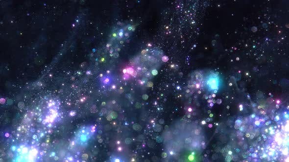 Shiny Abstract Background with Flowing Sparks and Glitter - 24809311 Videohive Download