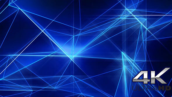 Shiny Blue Triangles Loop - Download 21271440 Videohive