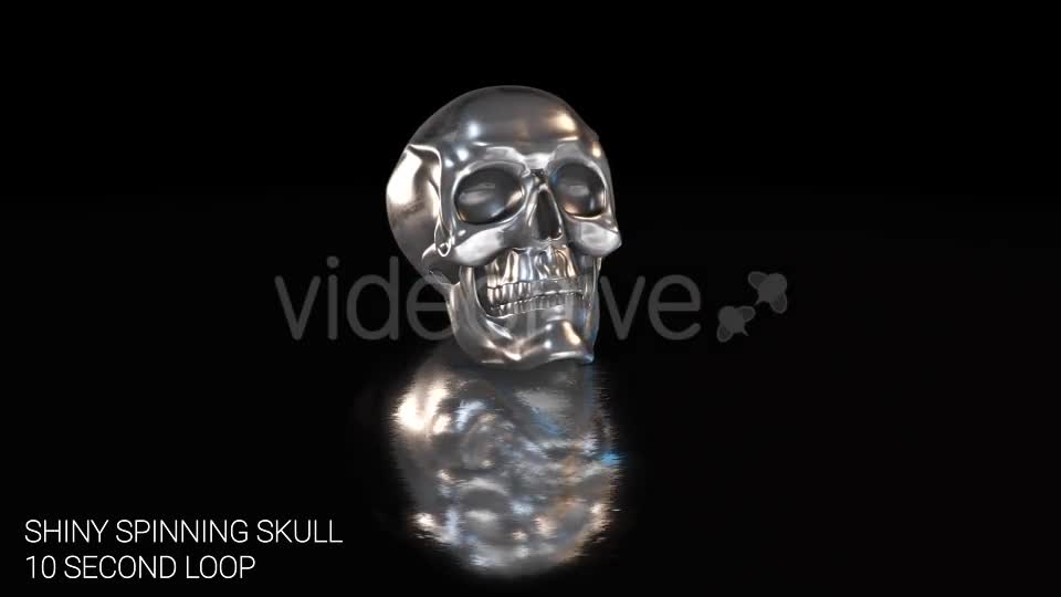Shiny Skull on Reflective Surface Videohive 14828423 Motion Graphics Image 1