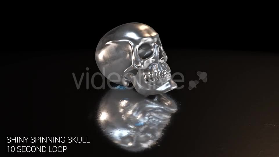 Shiny Skull on Reflective Surface Videohive 14828423 Motion Graphics Image 2