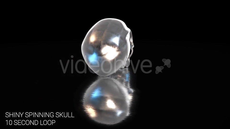 Shiny Skull on Reflective Surface Videohive 14828423 Motion Graphics Image 5